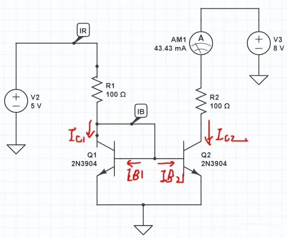 三極管應用電流鏡像電路